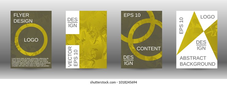  Minimum vector coverage. A set of modern abstract covers. Rich design VIP. Future futuristic template with abstract current forms for banner design, poster, booklet, report, magazine. 