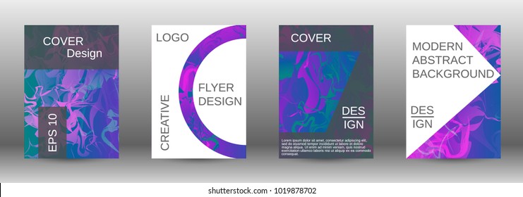  Minimum vector coverage. A set of modern abstract covers. Rich design VIP. Future futuristic template with abstract current forms for banner design, poster, booklet, report, magazine. 