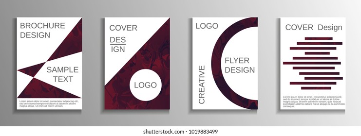 Minimum vector coverage. A set of modern abstract covers. Rich design VIP. Future futuristic template with abstract current forms for banner design, poster, booklet, report, magazine.