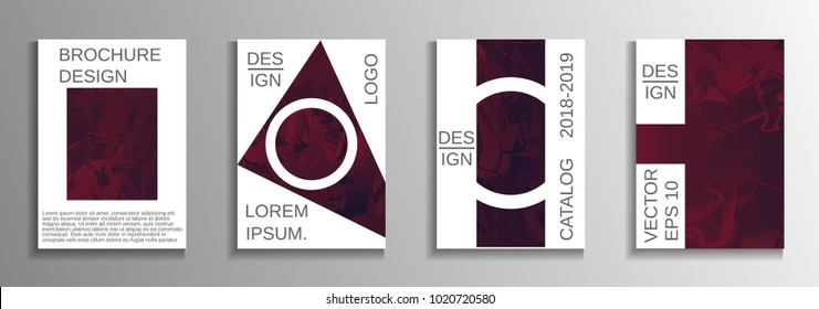 Minimum vector coverage. A set of modern abstract covers. Rich design VIP. Future futuristic template with abstract current forms for banner design, poster, booklet, report, magazine.