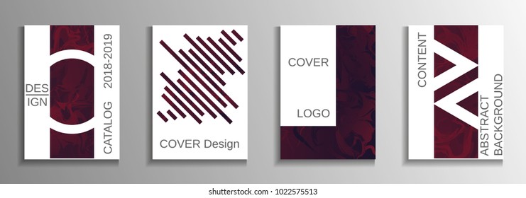 Minimum vector coverage. A set of modern abstract covers. Rich design VIP. Future futuristic template with abstract current forms for banner design, poster, booklet, report, magazine.