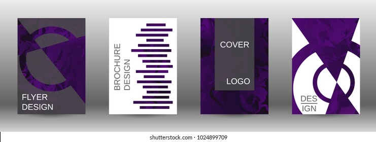  Minimum vector coverage. A set of modern abstract covers. Rich design VIP. Future futuristic template with abstract current forms for banner design, poster, booklet, report, magazine. 