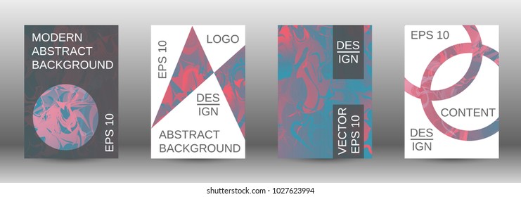  Minimum vector coverage. A set of modern abstract covers. Rich design VIP. Future futuristic template with abstract current forms for banner design, poster, booklet, report, magazine. 