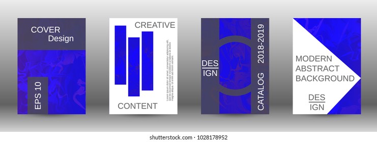  Minimum vector coverage. A set of modern abstract covers. Rich design VIP. Future futuristic template with abstract current forms for banner design, poster, booklet, report, magazine. 