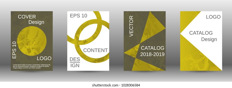  Minimum vector coverage. A set of modern abstract covers. Rich design VIP. Future futuristic template with abstract current forms for banner design, poster, booklet, report, magazine. 