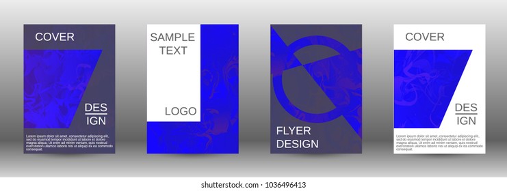  Minimum vector coverage. A set of modern abstract covers. Rich design VIP. Future futuristic template with abstract current forms for banner design, poster, booklet, report, magazine. 