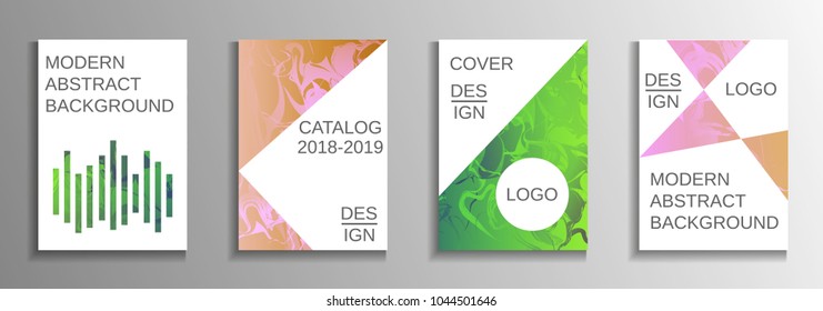 Minimum vector coverage. A set of modern abstract covers. Rich design VIP. Future futuristic template with abstract current forms for banner design, poster, booklet, report, magazine.
