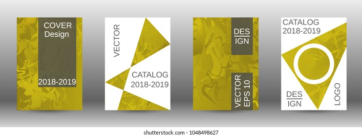  Minimum vector coverage. A set of modern abstract covers. Rich design VIP. Future futuristic template with abstract current forms for banner design, poster, booklet, report, magazine. 