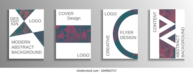 Minimum vector coverage. A set of modern abstract covers. Rich design VIP. Future futuristic template with abstract current forms for banner design, poster, booklet, report, magazine.
