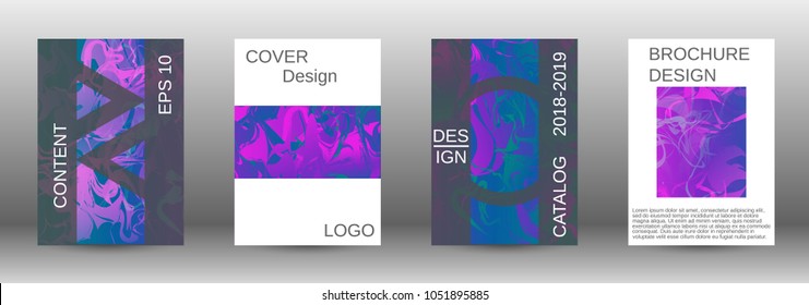 Minimum vector coverage. A set of modern abstract covers. Rich design VIP. Future futuristic template with abstract current forms for banner design, poster, booklet, report, magazine. 