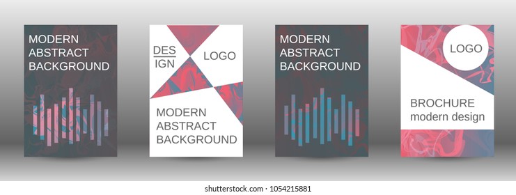  Minimum vector coverage. A set of modern abstract covers. Rich design VIP. Future futuristic template with abstract current forms for banner design, poster, booklet, report, magazine. 