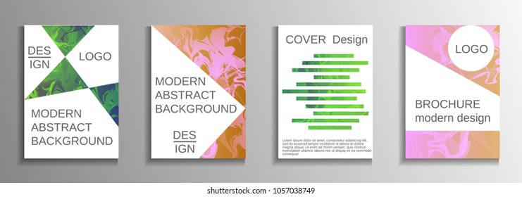 Minimum vector coverage. A set of modern abstract covers. Rich design VIP. Future futuristic template with abstract current forms for banner design, poster, booklet, report, magazine.