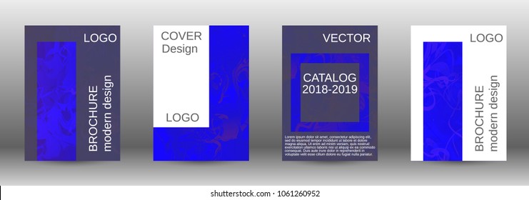  Minimum vector coverage. A set of modern abstract covers. Rich design VIP. Future futuristic template with abstract current forms for banner design, poster, booklet, report, magazine. 