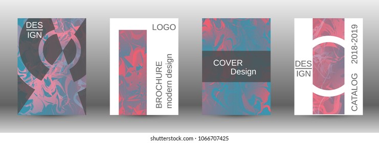  Minimum vector coverage. A set of modern abstract covers. Rich design VIP. Future futuristic template with abstract current forms for banner design, poster, booklet, report, magazine. 