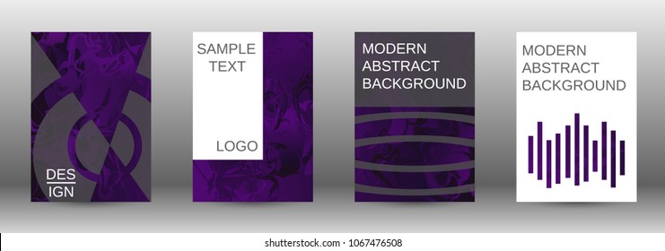  Minimum vector coverage. A set of modern abstract covers. Rich design VIP. Future futuristic template with abstract current forms for banner design, poster, booklet, report, magazine. 