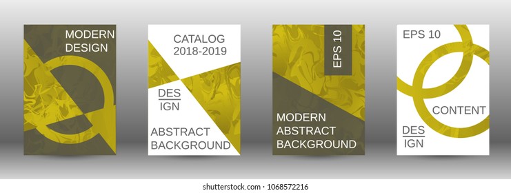  Minimum vector coverage. A set of modern abstract covers. Rich design VIP. Future futuristic template with abstract current forms for banner design, poster, booklet, report, magazine. 