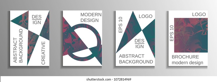Minimum vector coverage. A set of modern abstract covers. Rich design VIP. Future futuristic template with abstract current forms for banner design, poster, booklet, report, magazine.