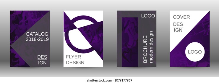  Minimum vector coverage. A set of modern abstract covers. Rich design VIP. Future futuristic template with abstract current forms for banner design, poster, booklet, report, magazine. 