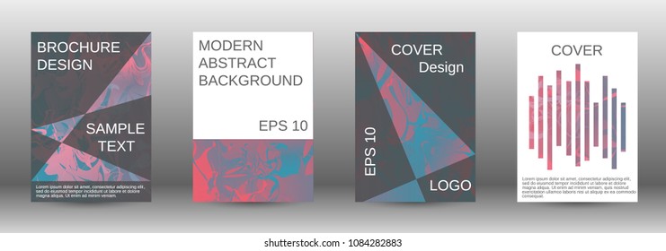  Minimum vector coverage. A set of modern abstract covers. Rich design VIP. Future futuristic template with abstract current forms for banner design, poster, booklet, report, magazine. 