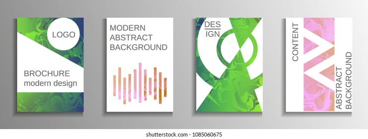 Minimum vector coverage. A set of modern abstract covers. Rich design VIP. Future futuristic template with abstract current forms for banner design, poster, booklet, report, magazine.