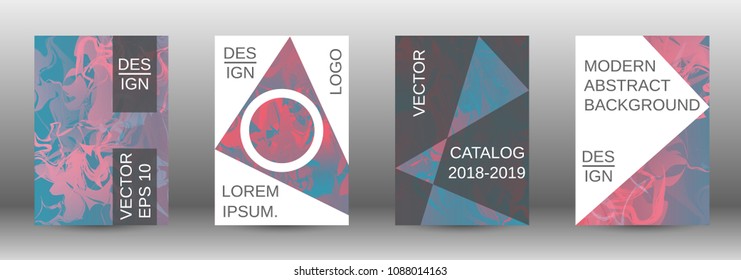 Minimum vector coverage. A set of modern abstract covers. Rich design VIP. Future futuristic template with abstract current forms for banner design, poster, booklet, report, magazine. 