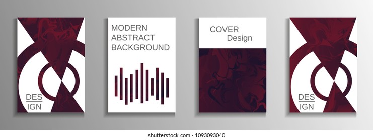 Minimum vector coverage. A set of modern abstract covers. Rich design VIP. Future futuristic template with abstract current forms for banner design, poster, booklet, report, magazine.