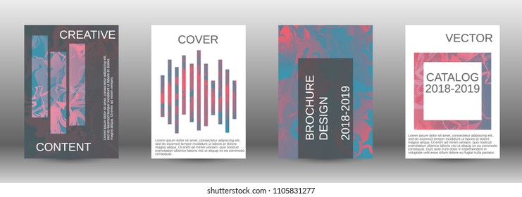  Minimum vector coverage. A set of modern abstract covers. Rich design VIP. Future futuristic template with abstract current forms for banner design, poster, booklet, report, magazine. 