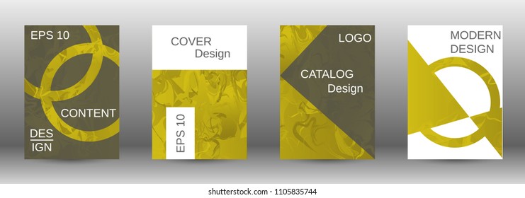  Minimum vector coverage. A set of modern abstract covers. Rich design VIP. Future futuristic template with abstract current forms for banner design, poster, booklet, report, magazine. 