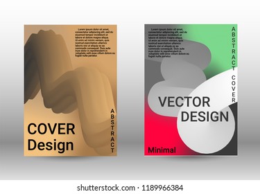  Minimum vector coverage. A set of modern abstract covers. Abstract Wave Liquid Shape. Colorful 3d Flow Design.  Modern Vector Illustration.