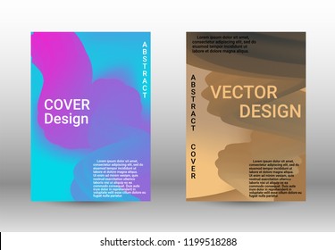  Minimum vector coverage. A set of modern abstract covers. Wave Flow Shape. Abstract 3d Background.   Modern Vector Illustration.
