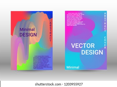  Minimum vector coverage. A set of modern abstract covers. Wave Flow Shape. Abstract 3d Background.   Modern Vector Illustration.