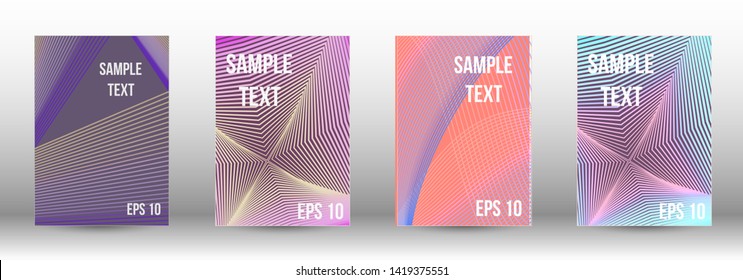 Minimum vector coverage. A set of modern abstract covers. Artistic covers design.  Creative fluid backgrounds from current forms to design a fashionable abstract cover, banner, poster, booklet. 
