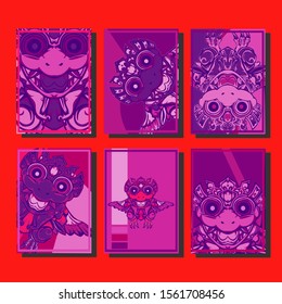 Minimum vector coverage. A set of modern abstract covers. Creative popart triangle element vector. Geometric booklet cover template design.