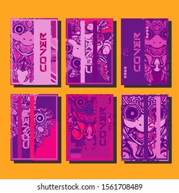 Minimum vector coverage. A set of modern abstract covers. Creative popart triangle element vector. Geometric booklet cover template design.