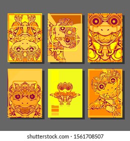 Minimum vector coverage. A set of modern abstract covers. Creative popart triangle element vector. Geometric booklet cover template design.