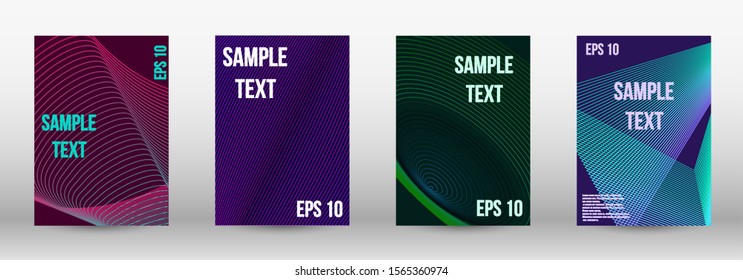 Minimum vector coverage.  A set of modern abstract oblong objects from vector abstract lines. Wave lines.Striped background.  Trendy geometric patterns. EPS10 Vector Design.