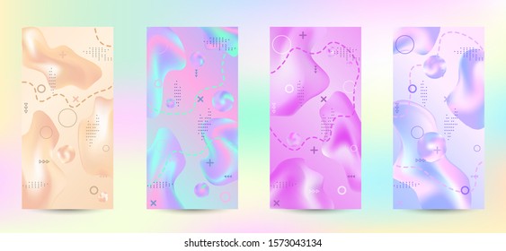 Minimum vector coverage. A set of modern abstract covers. Rich design VIP. Future futuristic template with abstract current forms for banner design, poster, booklet, report, magazine.
