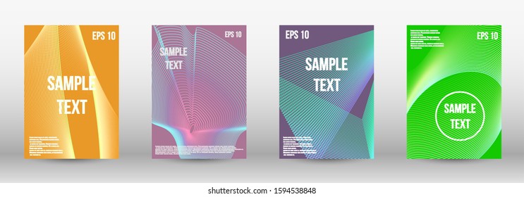 Minimum vector coverage.  A set of modern abstract oblong objects from vector abstract lines. Wave lines.Striped background.  Trendy geometric patterns. EPS10 Vector Design.