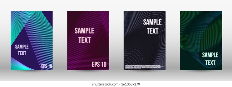 Minimum vector coverage.  A set of modern abstract oblong objects from vector abstract lines. Wave lines.Striped background.  Trendy geometric patterns. EPS10 Vector Design.