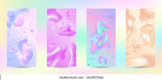 Minimum vector coverage. A set of modern abstract covers. Rich design VIP. Future futuristic template with abstract current forms for banner design, poster, booklet, report, magazine.