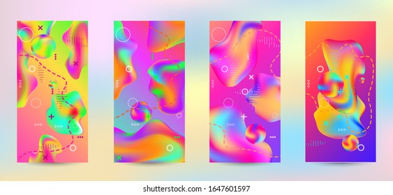 Minimum vector coverage. A set of modern abstract covers. Rich design VIP. Future futuristic template with abstract current forms for banner design, poster, booklet, report, magazine.