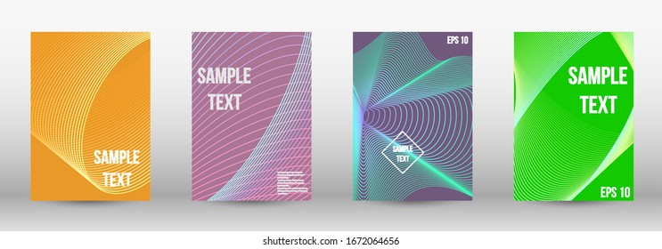 Minimum vector coverage.  A set of modern abstract oblong objects from vector abstract lines. Wave lines.Striped background.  Trendy geometric patterns. EPS10 Vector Design.