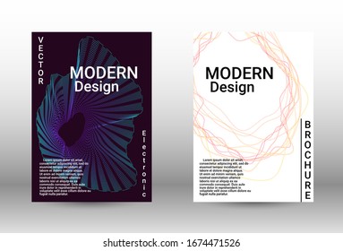 Minimum vector coverage.  A set of modern abstract covers. Musical covers your design, great design for any purposes.  Concept business vector.