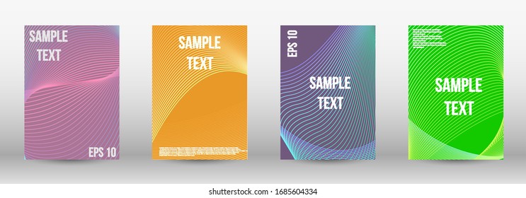 Minimum vector coverage.  A set of modern abstract oblong objects from vector abstract lines. Wave lines.Striped background.  Trendy geometric patterns. EPS10 Vector Design.