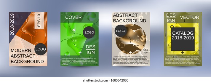 Minimum vector coverage. A set of modern abstract covers. Trendy creative vector cosmic gradient. Smooth banner template.
