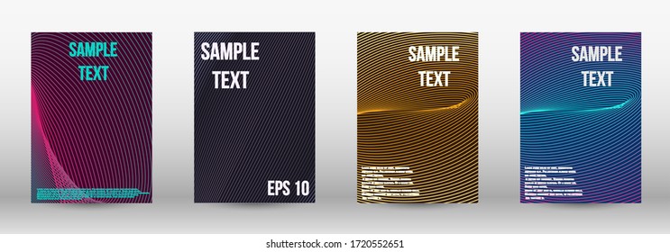 Minimum vector coverage.  A set of modern abstract oblong objects from vector abstract lines. Wave lines.Striped background.  Trendy geometric patterns. EPS10 Vector Design.