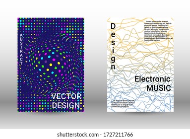 Minimum vector coverage.  A set of modern abstract covers. Musical covers your design, great design for any purposes.  Concept business vector.