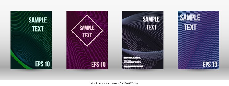 Minimum vector coverage.  A set of modern abstract oblong objects from vector abstract lines. Wave lines.Striped background.  Trendy geometric patterns. EPS10 Vector Design.