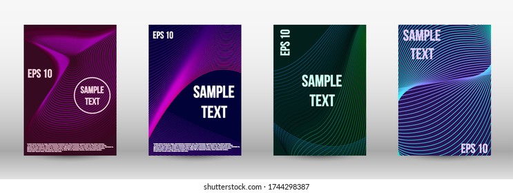 Minimum vector coverage.  A set of modern abstract oblong objects from vector abstract lines. Wave lines.Striped background.  Trendy geometric patterns. EPS10 Vector Design.