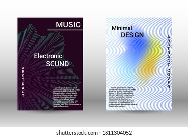 Minimum vector coverage.  A set of modern abstract covers. Musical covers your design, great design for any purposes.  Concept business vector.